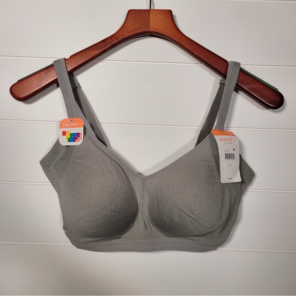 NWT Warners Wireless Lightly Lined Women's Gray Bra XL - Picture 1 of 4